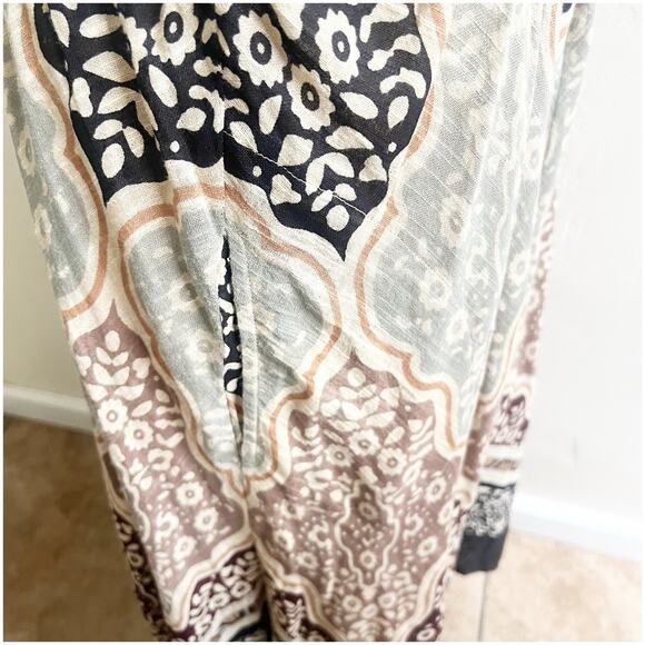 Soft Surroundings Midi Knit Smocked Dress Petite XL Asymmetrical Hem Multicolor - Picture 10 of 16